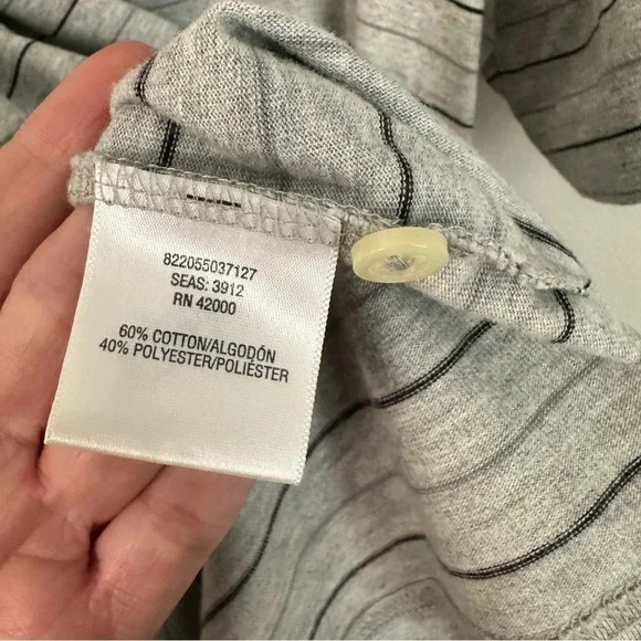 David Taylor Collection Men's Short Sleeve Gray & Black Striped Polo Sz 2XL GUC - Picture 5 of 6